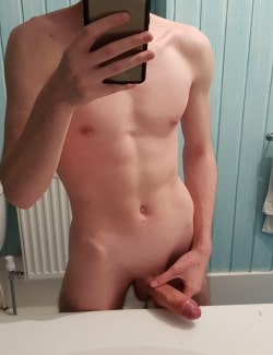 Nice shaved cock on this boy