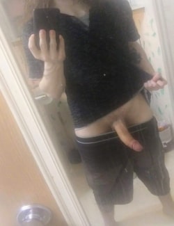 Dirty mirror and big cock