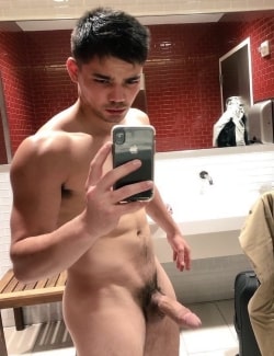 Naked stud with a big dick