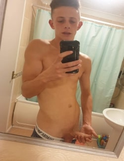 Cute boy taking a dick picture