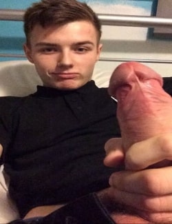 Handsome boy with a fat dick