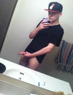 Mirror boy taking dick pics