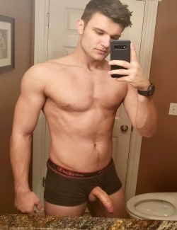 Nice dick on this muscle boy