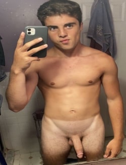 Nude boy taking self pics