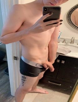 Cock out of underwear