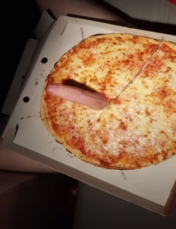 Pizza with a big sexy cock