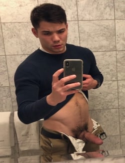 Sexy guy with his cock out