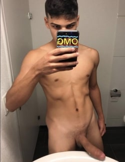 Nude boy with a big cock