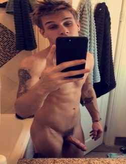 Twink with a hard cock