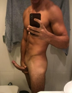 Stud with a long curved cock
